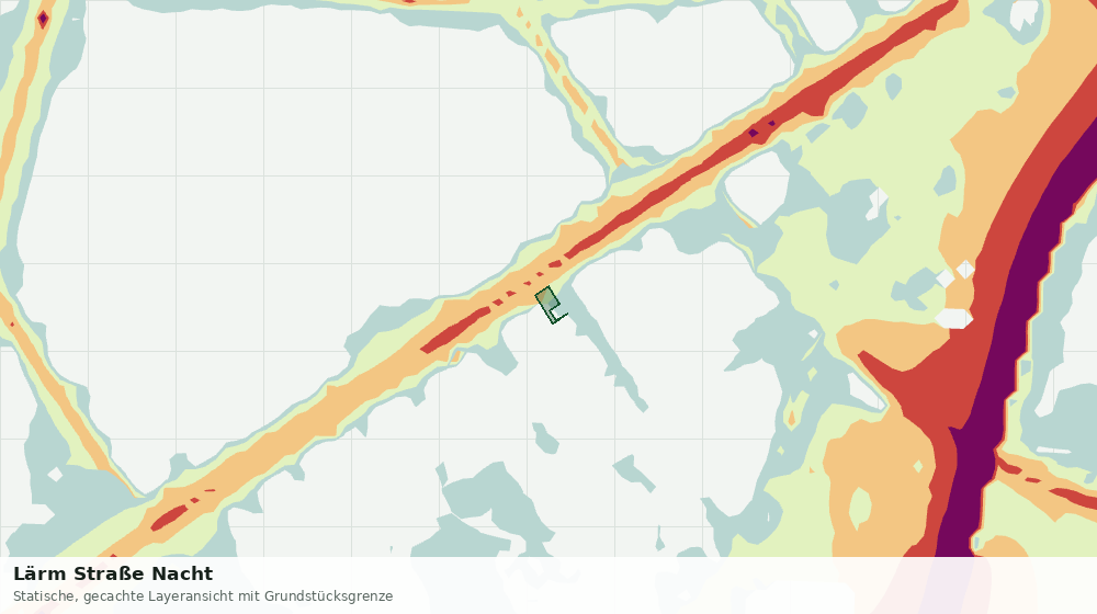 Statische Kartenansicht: Lärm Straße Nacht
