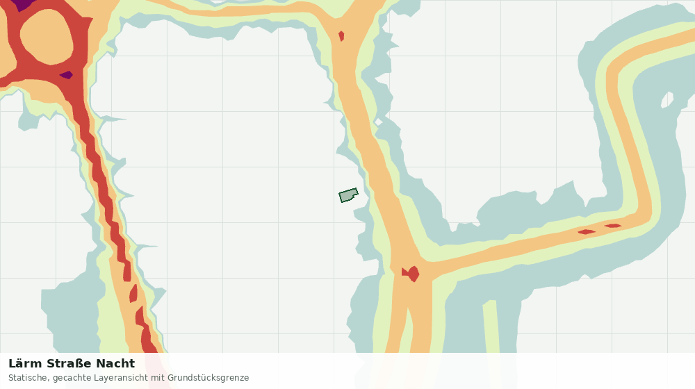 Statische Kartenansicht: Lärm Straße Nacht