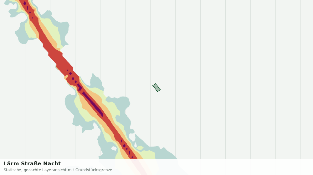 Statische Kartenansicht: Lärm Straße Nacht