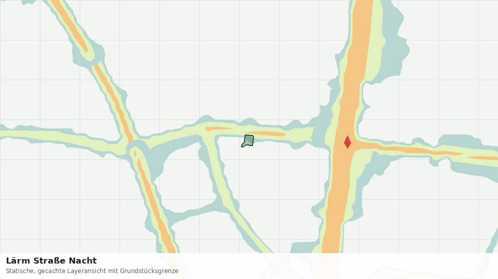 Statische Kartenansicht: Lärm Straße Nacht