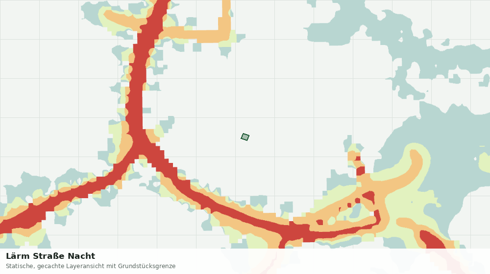Statische Kartenansicht: Lärm Straße Nacht