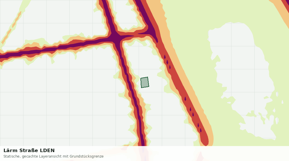 Statische Kartenansicht: Lärm Straße LDEN