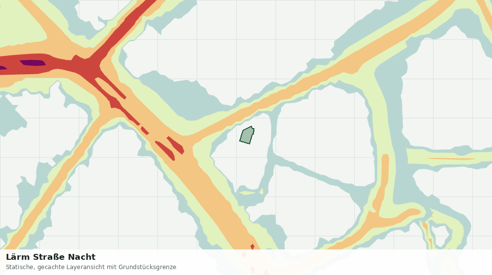 Statische Kartenansicht: Lärm Straße Nacht