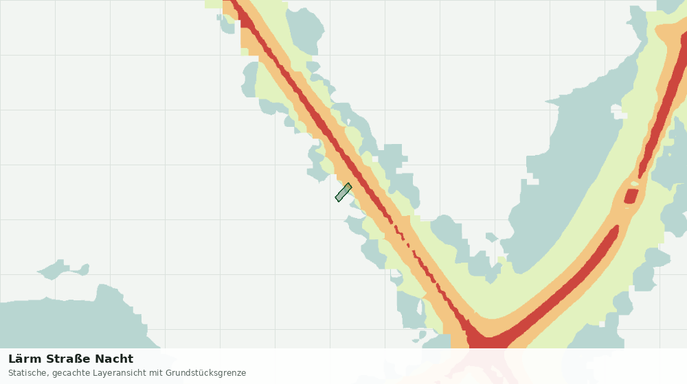 Statische Kartenansicht: Lärm Straße Nacht