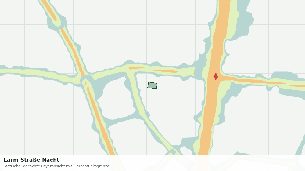 Statische Kartenansicht: Lärm Straße Nacht