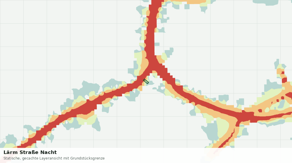 Statische Kartenansicht: Lärm Straße Nacht