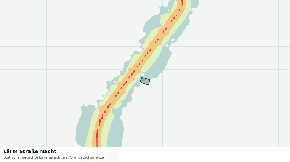 Statische Kartenansicht: Lärm Straße Nacht