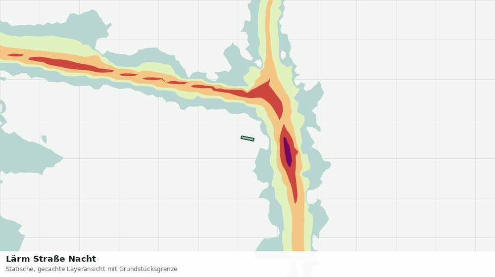 Statische Kartenansicht: Lärm Straße Nacht
