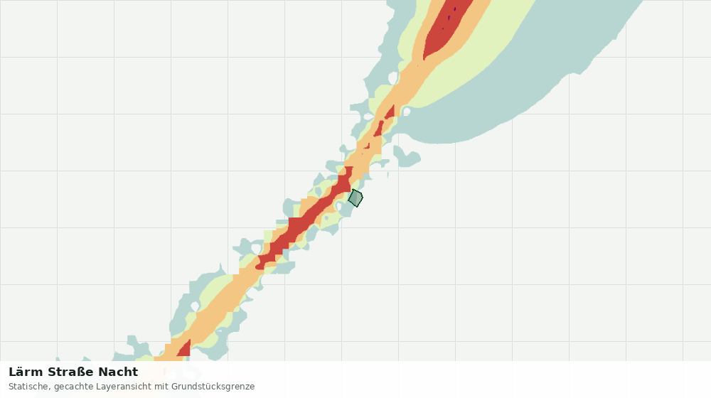Statische Kartenansicht: Lärm Straße Nacht