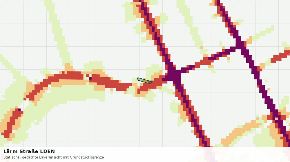 Statische Kartenansicht: Lärm Straße LDEN