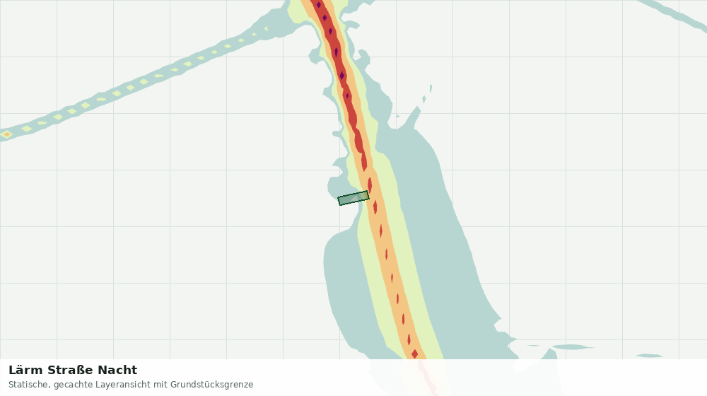 Statische Kartenansicht: Lärm Straße Nacht