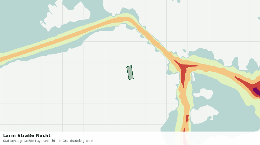Statische Kartenansicht: Lärm Straße Nacht
