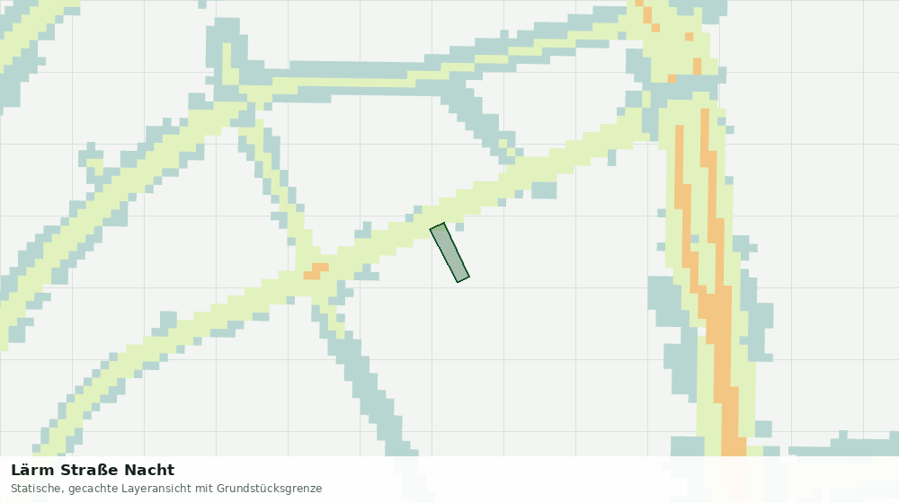 Statische Kartenansicht: Lärm Straße Nacht