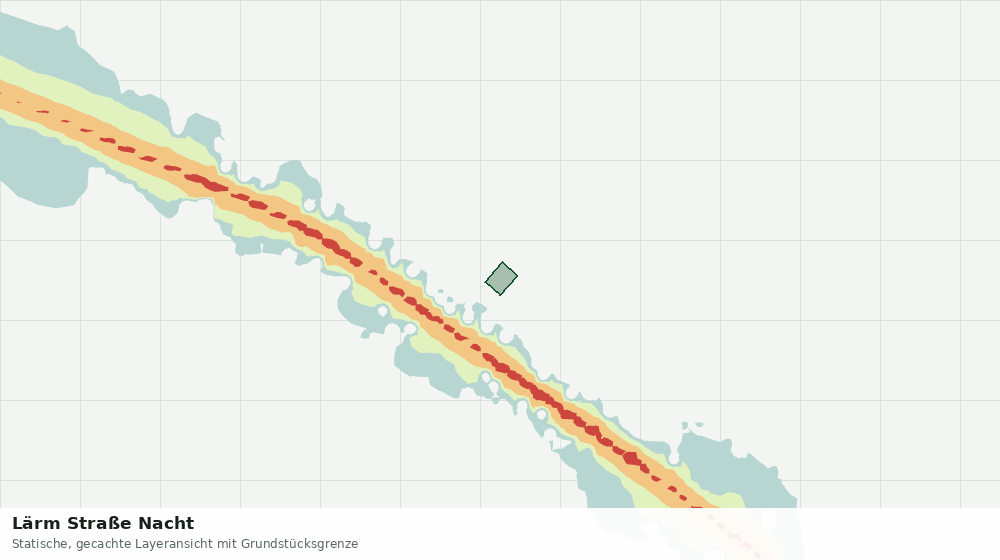 Statische Kartenansicht: Lärm Straße Nacht