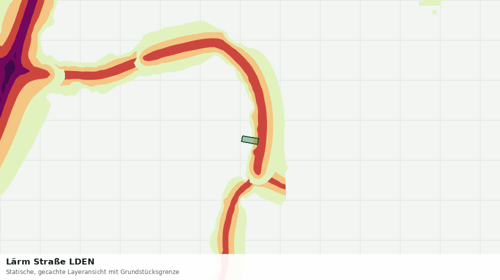 Statische Kartenansicht: Lärm Straße LDEN