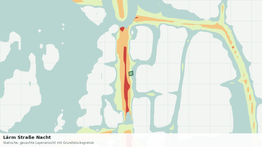 Statische Kartenansicht: Lärm Straße Nacht