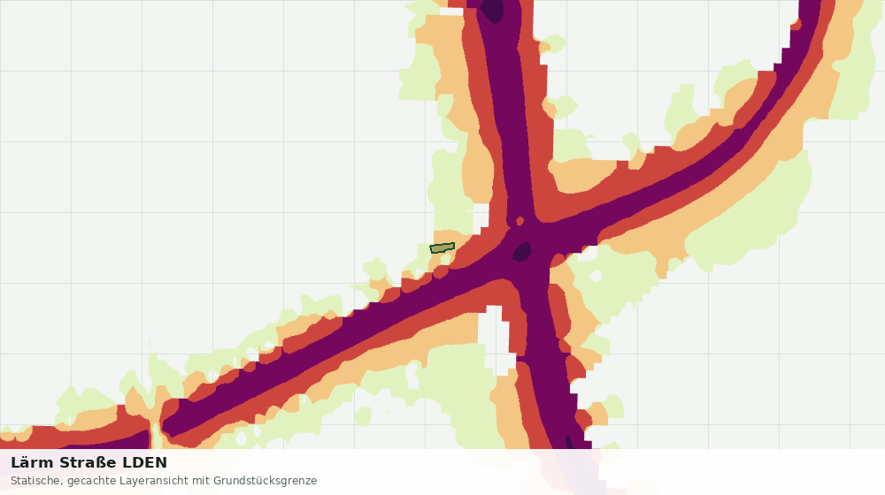 Statische Kartenansicht: Lärm Straße LDEN