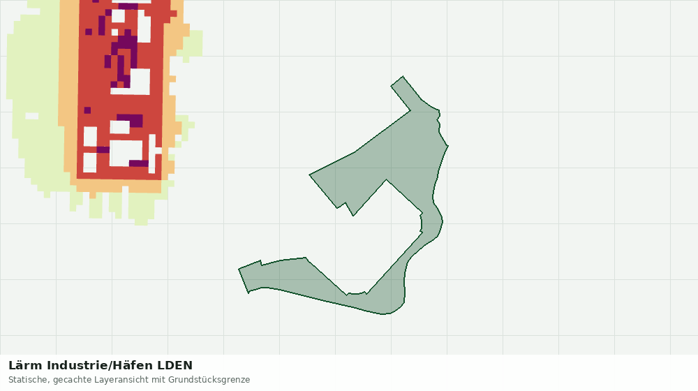 Statische Kartenansicht: Lärm Industrie/Häfen LDEN