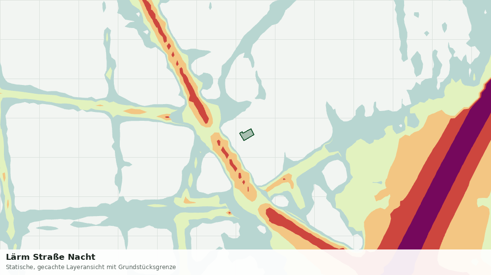 Statische Kartenansicht: Lärm Straße Nacht