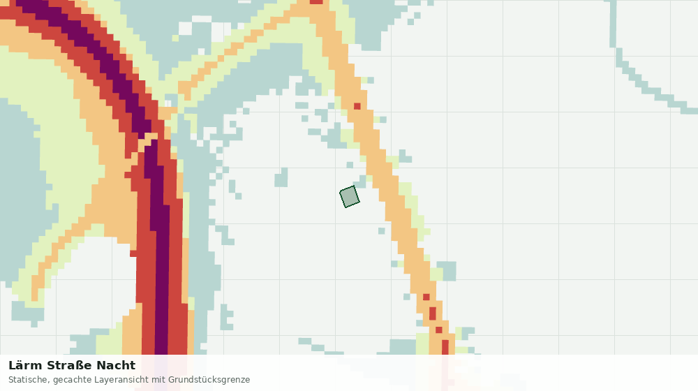 Statische Kartenansicht: Lärm Straße Nacht