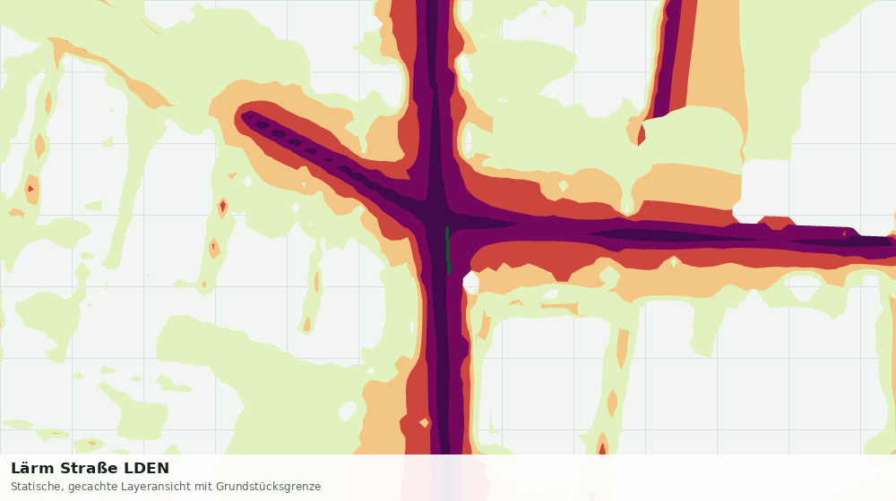 Statische Kartenansicht: Lärm Straße LDEN