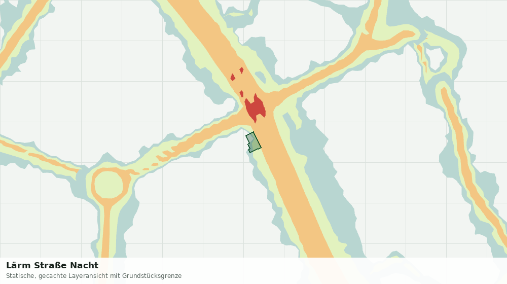 Statische Kartenansicht: Lärm Straße Nacht