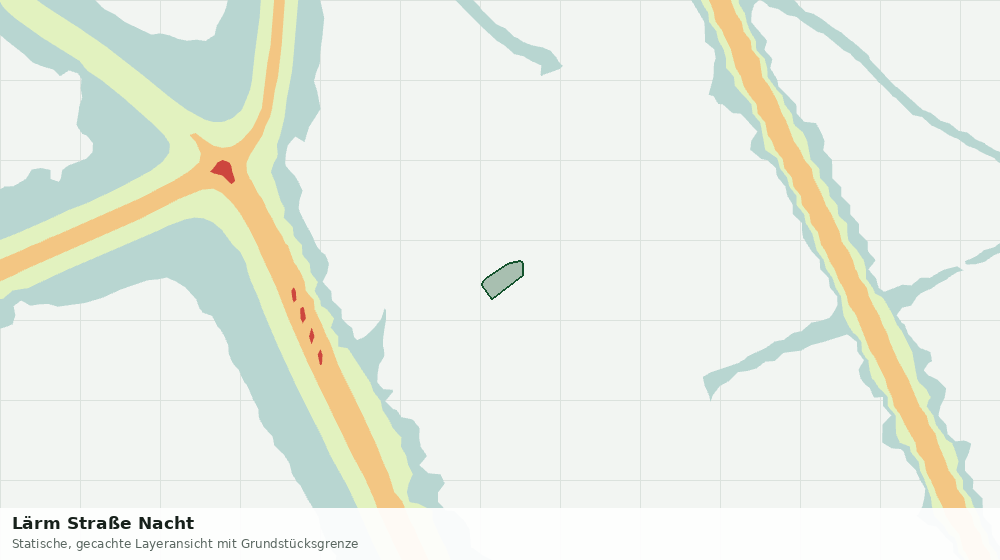 Statische Kartenansicht: Lärm Straße Nacht