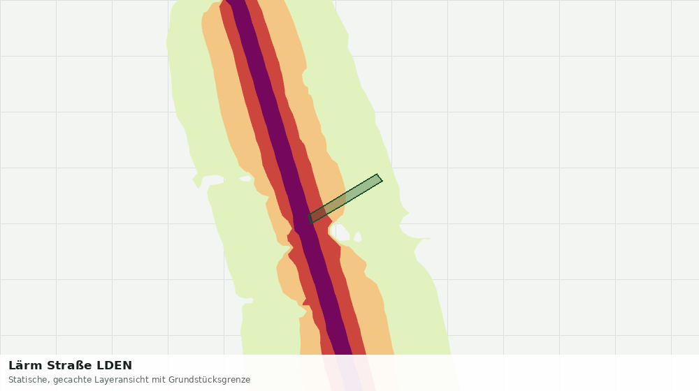 Statische Kartenansicht: Lärm Straße LDEN