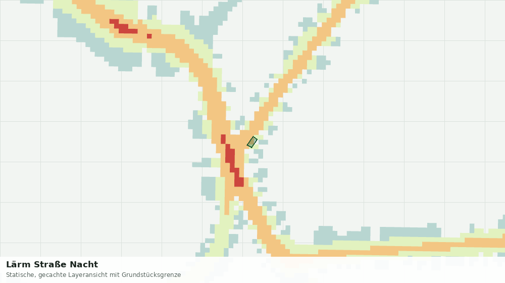 Statische Kartenansicht: Lärm Straße Nacht