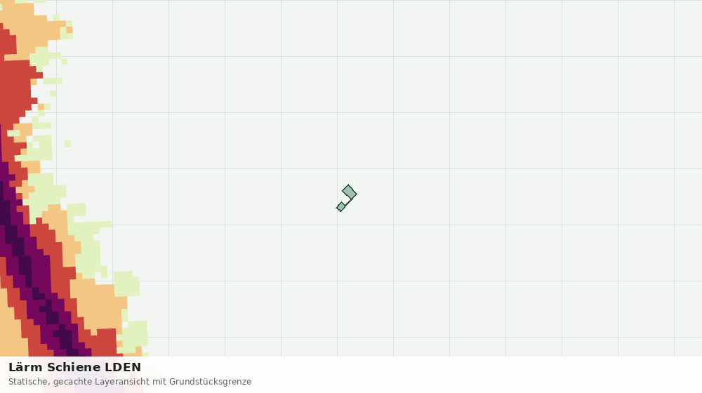 Statische Kartenansicht: Lärm Schiene LDEN