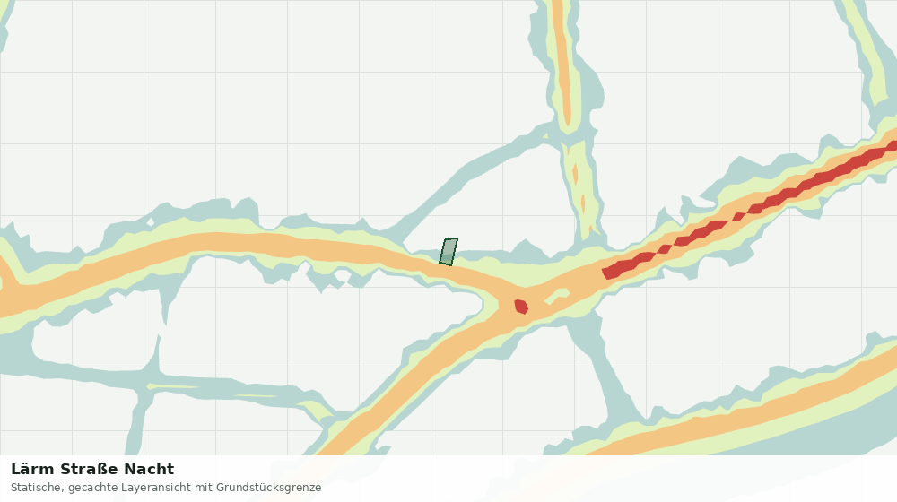 Statische Kartenansicht: Lärm Straße Nacht