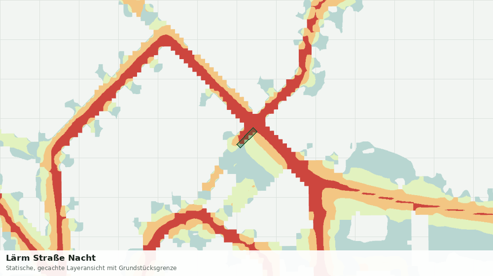 Statische Kartenansicht: Lärm Straße Nacht