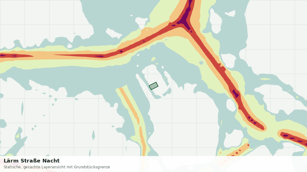 Statische Kartenansicht: Lärm Straße Nacht