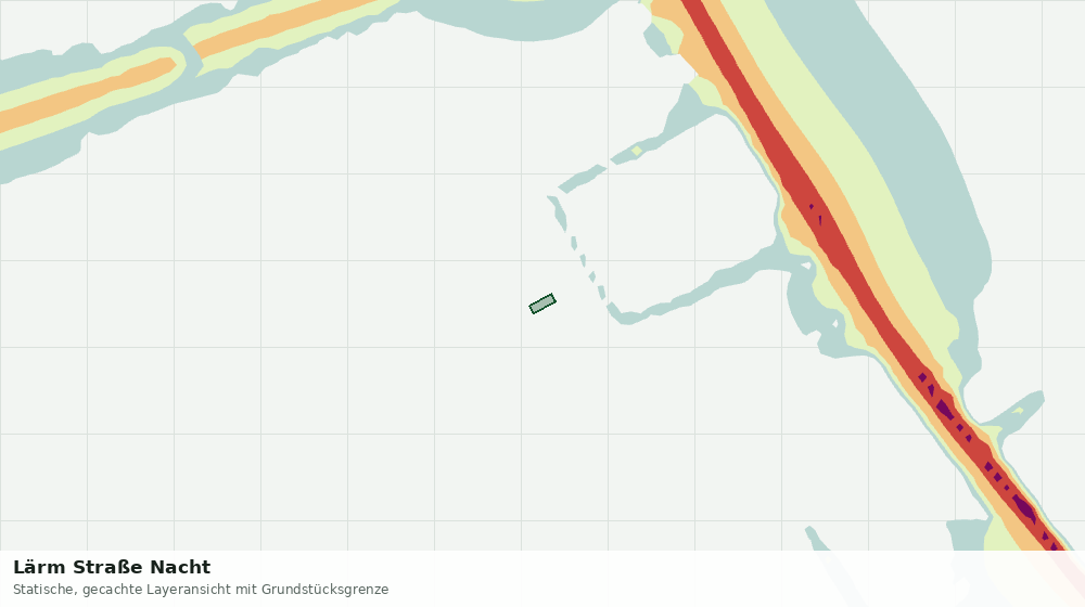 Statische Kartenansicht: Lärm Straße Nacht
