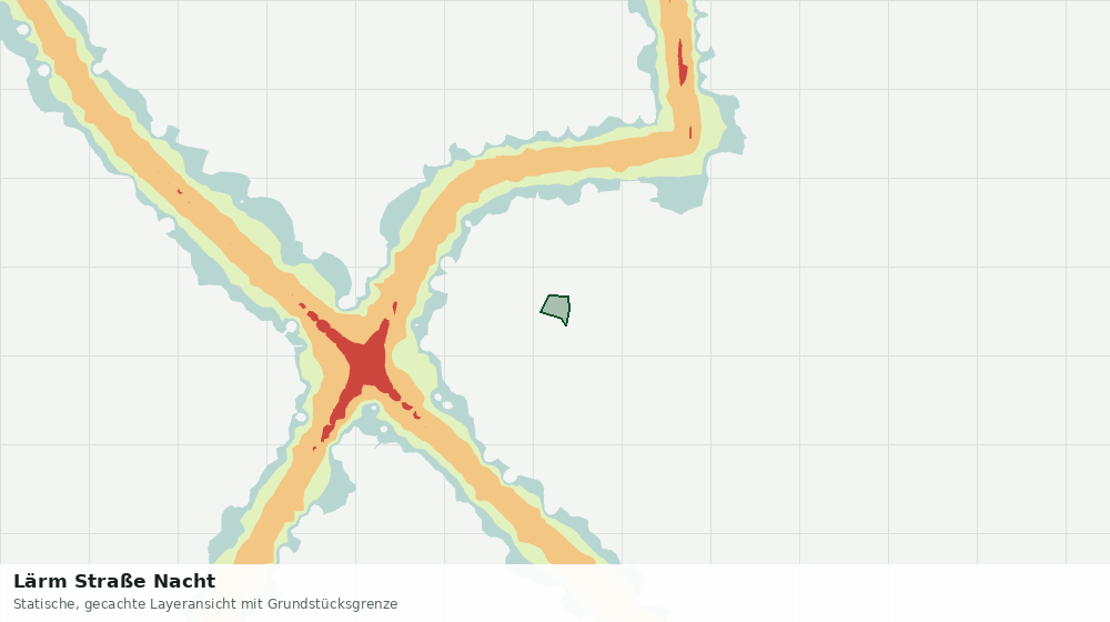 Statische Kartenansicht: Lärm Straße Nacht