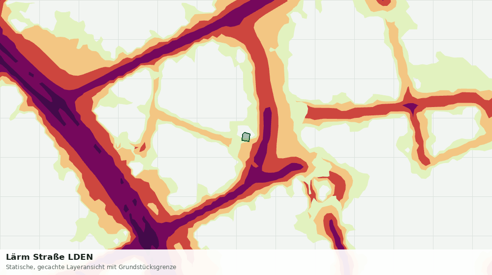 Statische Kartenansicht: Lärm Straße LDEN