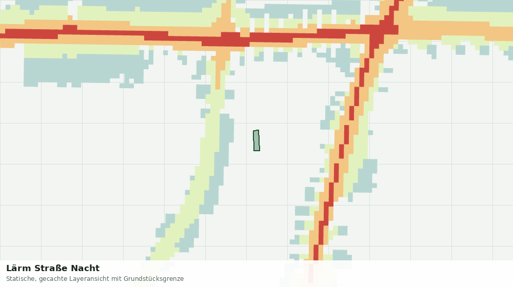 Statische Kartenansicht: Lärm Straße Nacht