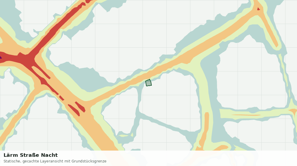 Statische Kartenansicht: Lärm Straße Nacht