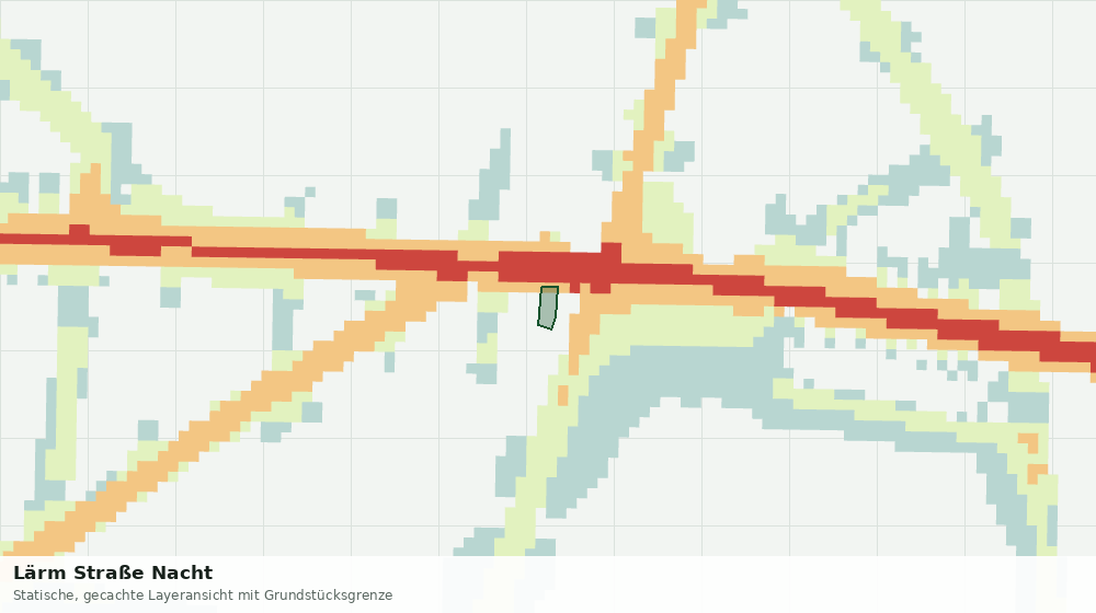 Statische Kartenansicht: Lärm Straße Nacht