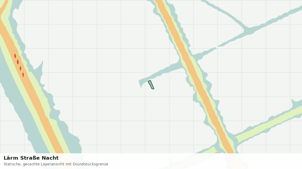 Statische Kartenansicht: Lärm Straße Nacht