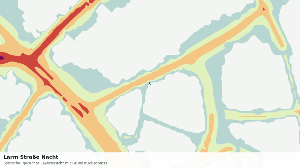 Statische Kartenansicht: Lärm Straße Nacht
