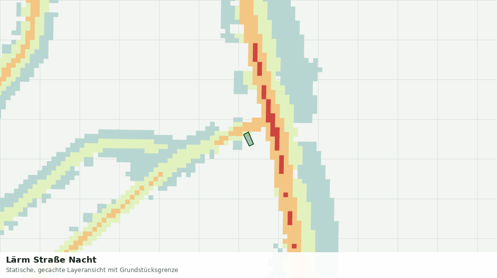 Statische Kartenansicht: Lärm Straße Nacht