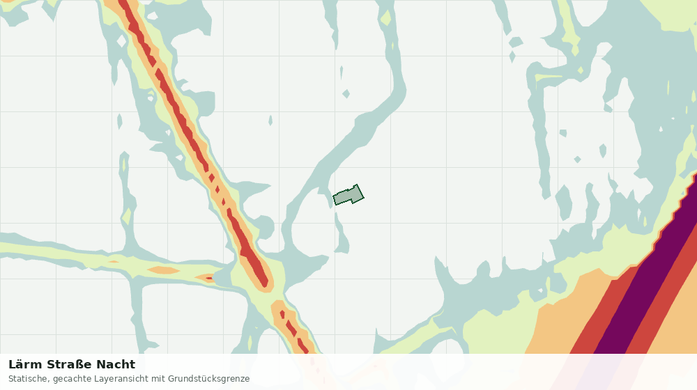 Statische Kartenansicht: Lärm Straße Nacht