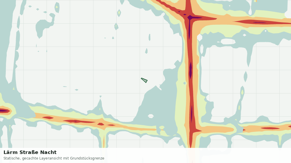 Statische Kartenansicht: Lärm Straße Nacht