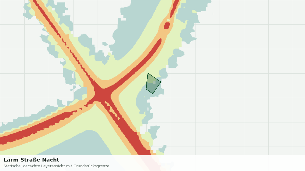 Statische Kartenansicht: Lärm Straße Nacht