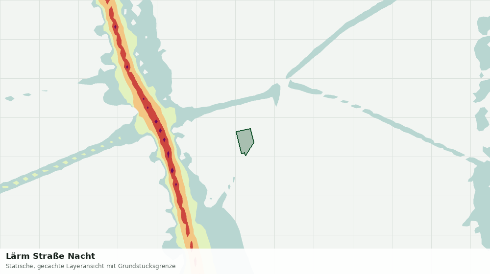 Statische Kartenansicht: Lärm Straße Nacht