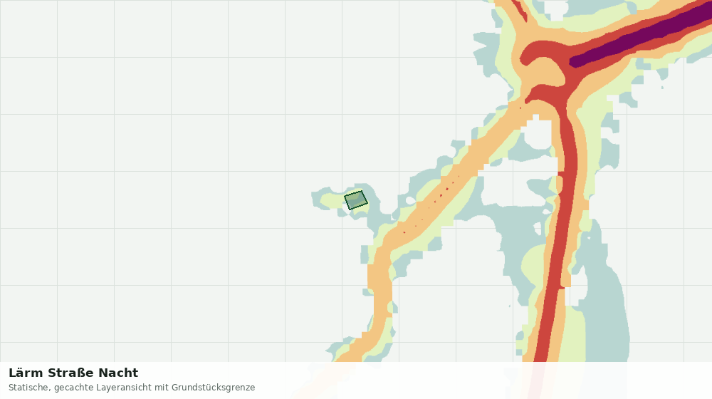Statische Kartenansicht: Lärm Straße Nacht