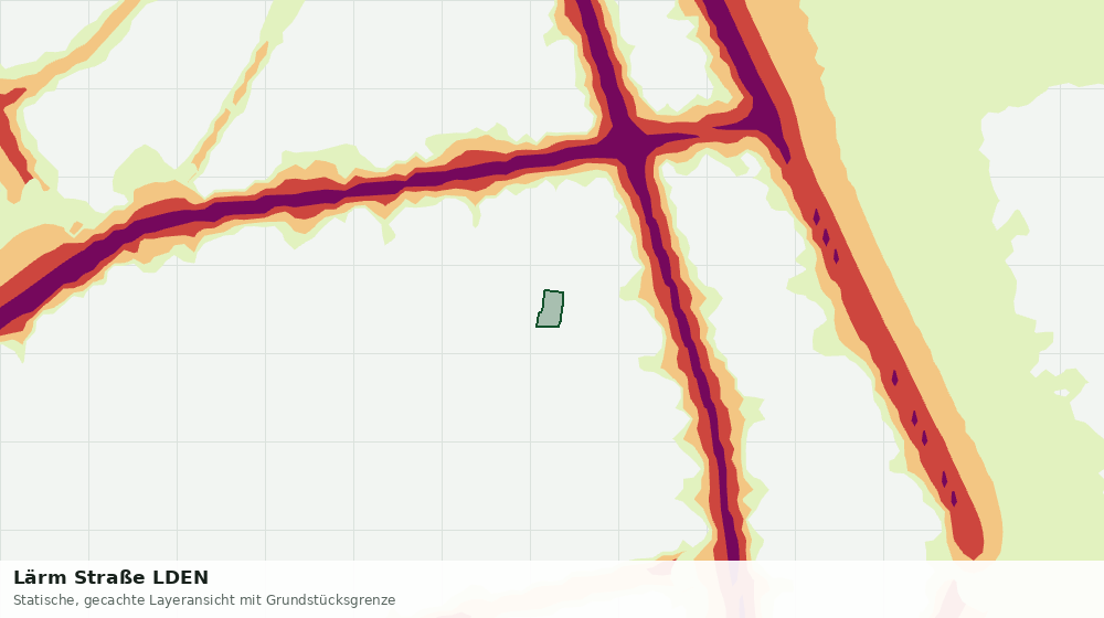 Statische Kartenansicht: Lärm Straße LDEN