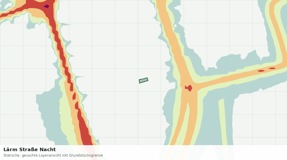 Statische Kartenansicht: Lärm Straße Nacht
