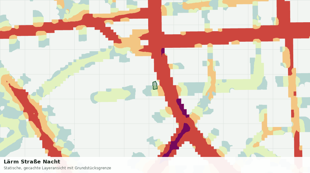 Statische Kartenansicht: Lärm Straße Nacht